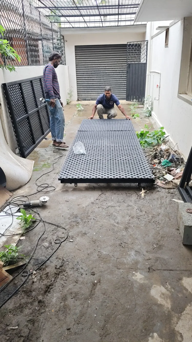 Jayanagar UPVC Lattice Progress for Custom Metal Fabrication in Bengaluru