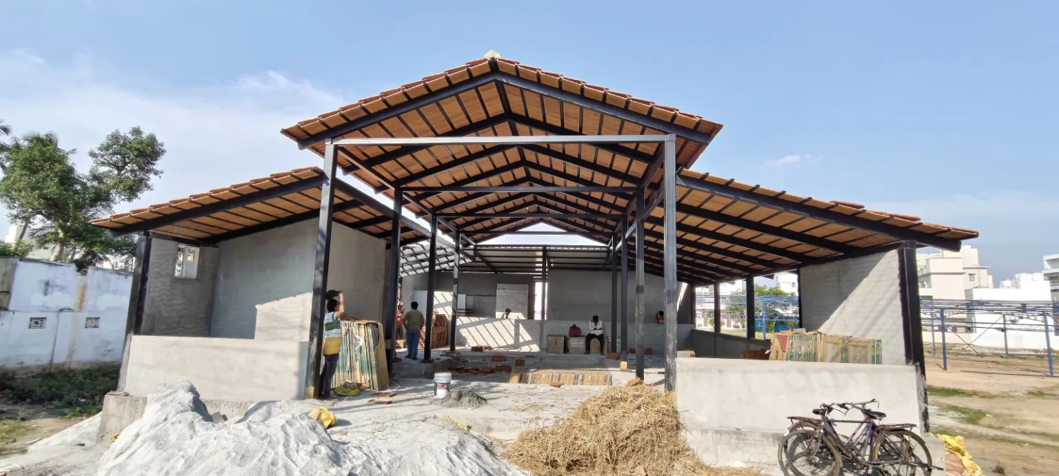Large steel roof structure by MD FABRICATIONS