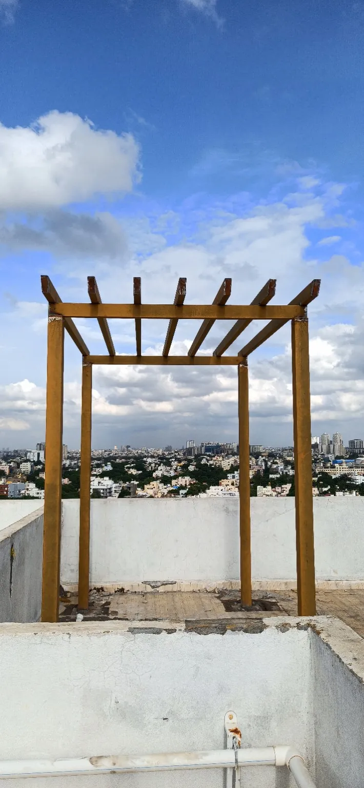 Rooftop Pergola Frame for Terrace Roofing in Bengaluru